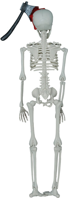 Décoration suspendue d'Halloween Squelette avec hache 40cm