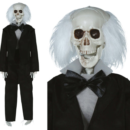 Poupée squelette Professeur avec costume 40cm