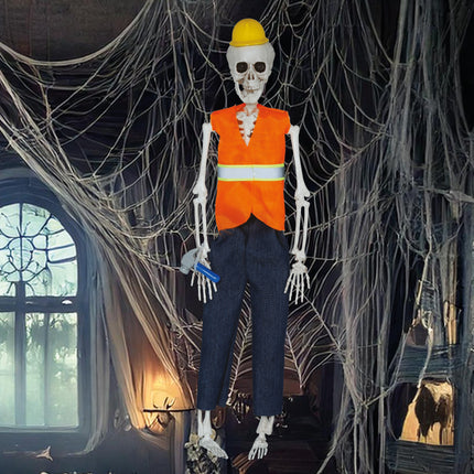 Halloween Poupée Squelette Ouvrier routier 40cm
