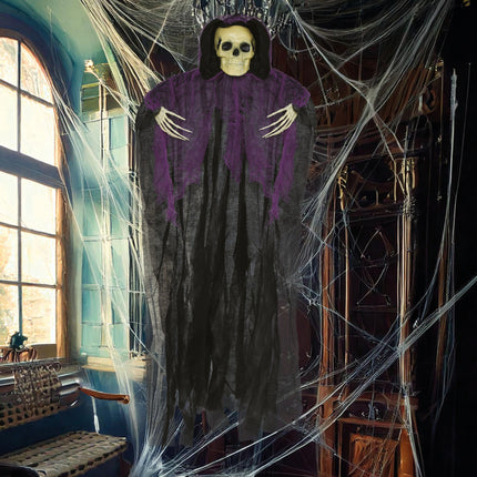 Squelette d'Halloween Noir Squelette violet 90cm