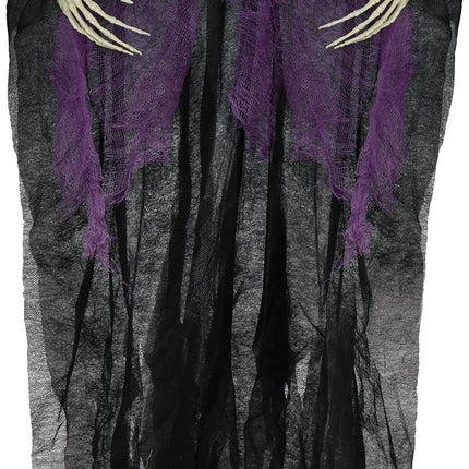 Squelette d'Halloween Noir Squelette violet 90cm