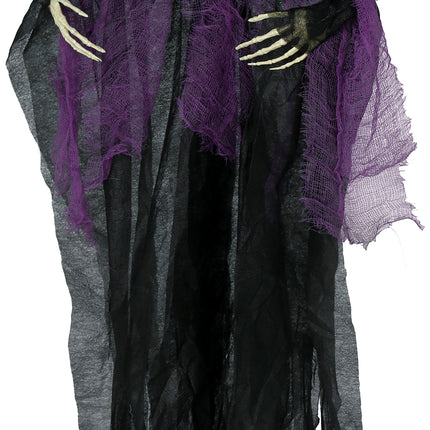 Squelette d'Halloween Noir Squelette violet 90cm