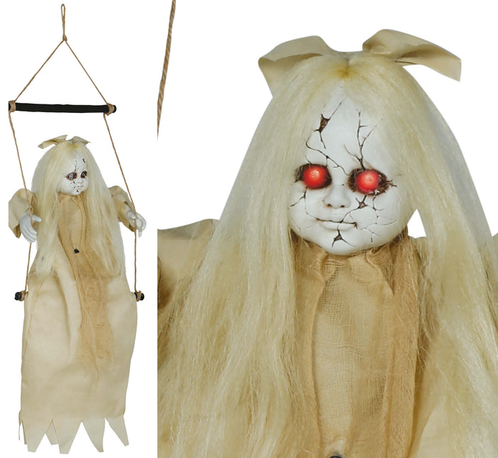 Poupée d'Halloween avec son et lumière 75cm