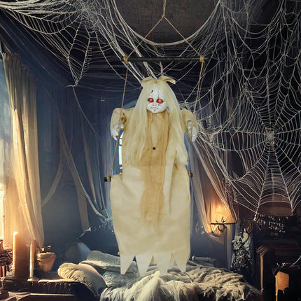 Poupée d'Halloween avec son et lumière 75cm