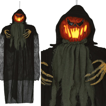 Poupée d'Halloween Citrouille avec lumière 1.2m