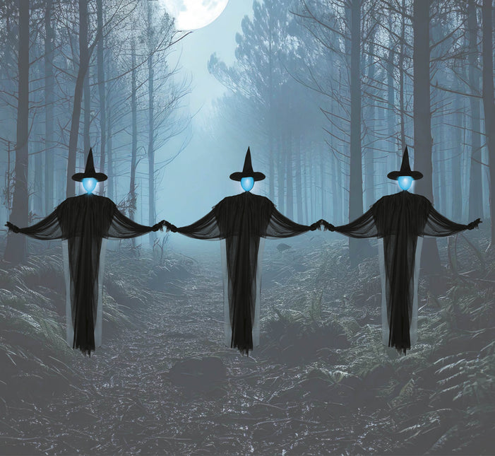 Corde lumineuse d'Halloween Trois sorcières 1.6m