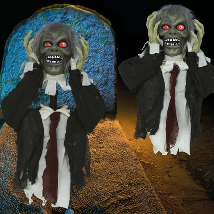Halloween Doll Zombie With Light, Sound And Motion 55cm (poupée zombie d'Halloween avec lumière, son et mouvement)