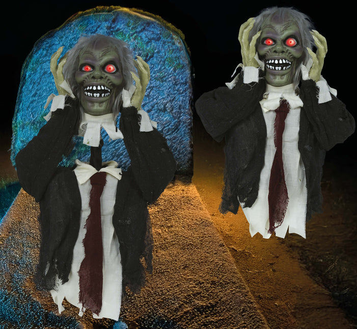 Halloween Doll Zombie With Light, Sound And Motion 55cm (poupée zombie d'Halloween avec lumière, son et mouvement)