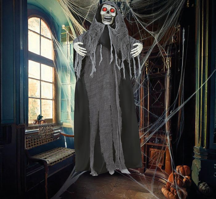 Squelette de poupée d'Halloween avec lumière, son et mouvement 1.7m