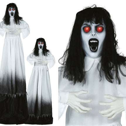 Halloween Doll Zombie Woman With Light, Sound And Motion 1.8m