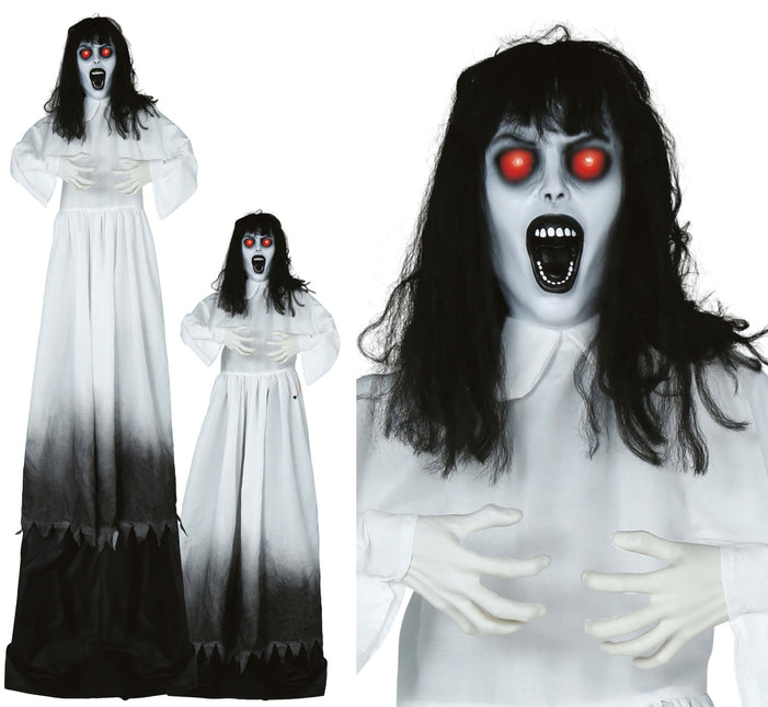 Halloween Doll Zombie Woman With Light, Sound And Motion 1.8m