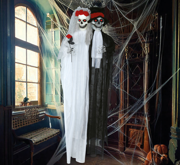 Halloween Doll Bridal Couple With Light And Sound 1.85m