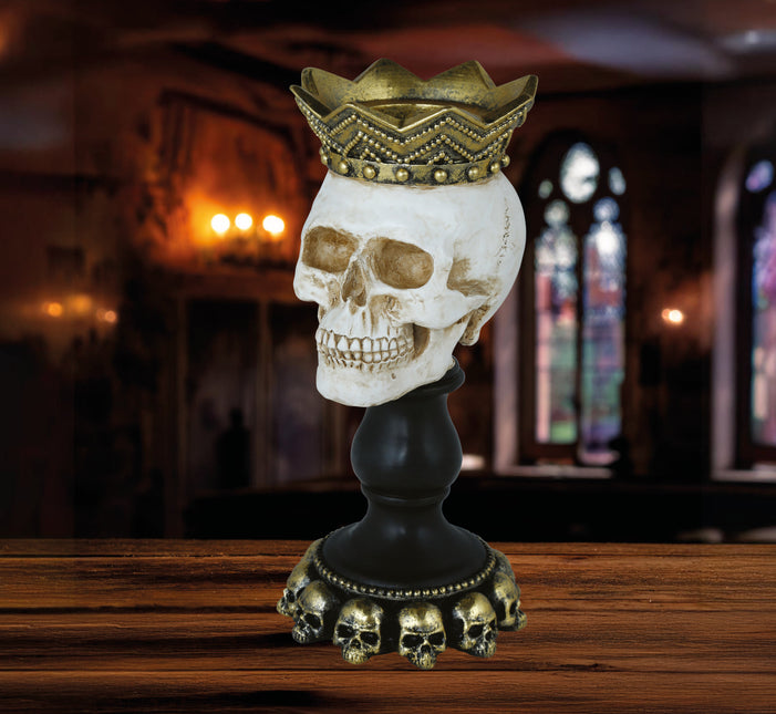 Bougeoir Halloween Crâne 25cm