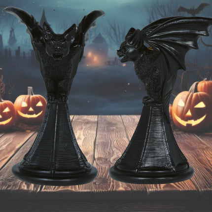 Bougeoir chauve-souris 18cm