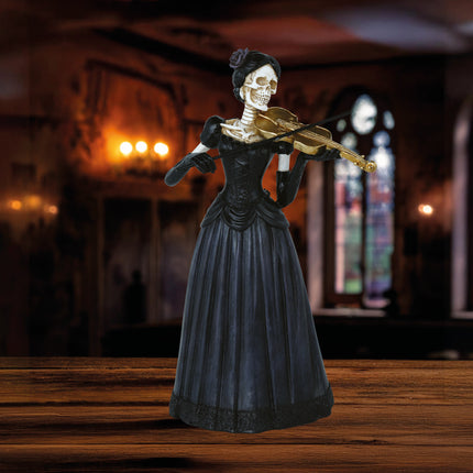 Halloween Femme squelette avec violon 26cm