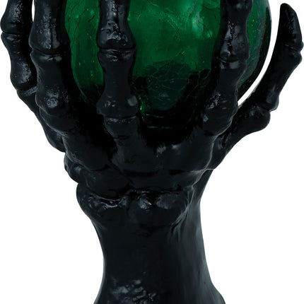Décoration d'Halloween Main Avec Sphère De Cristal Et Lumière 14.5cm