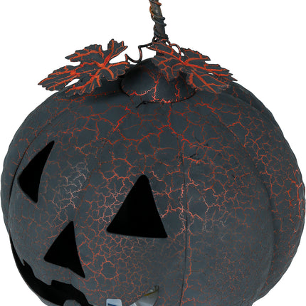 Décoration d'Halloween Citrouille en métal avec lumière 20cm