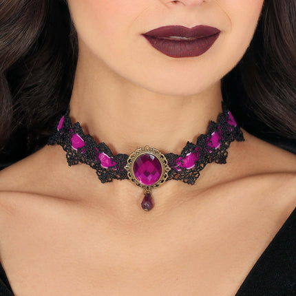 Collier violet noir