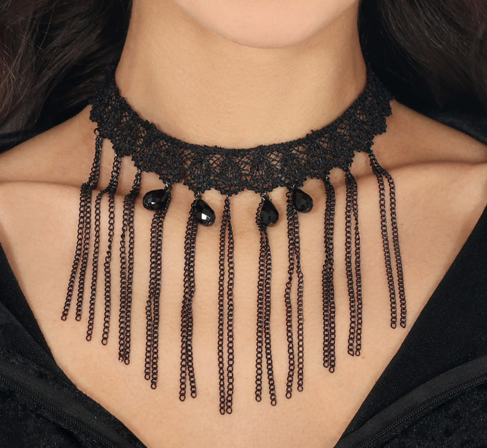 Collier noir Tour de cou