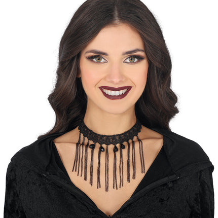 Collier noir Tour de cou