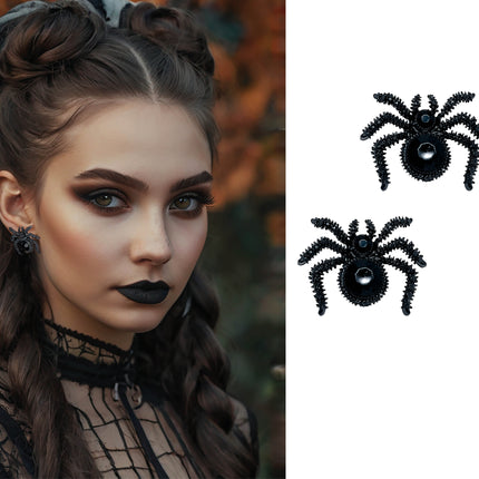 Boucles d'oreilles Halloween Araignées 2.5cm