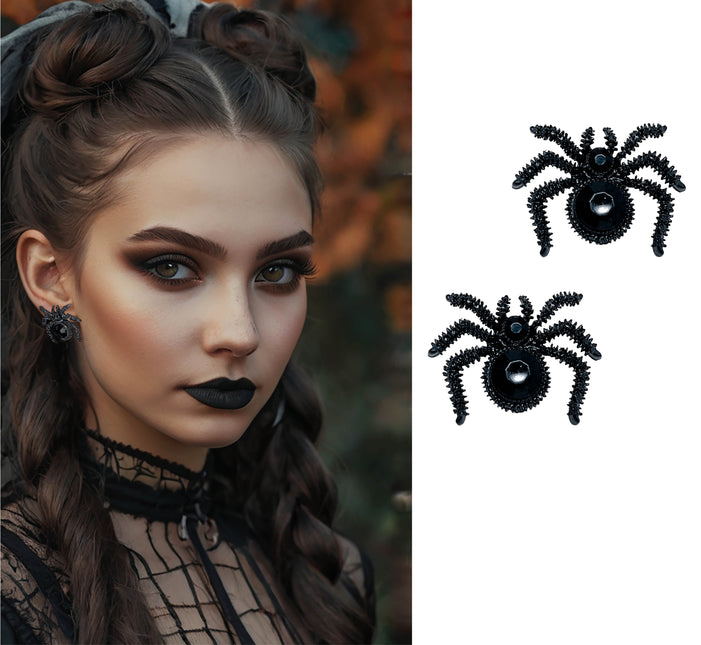 Boucles d'oreilles Halloween Araignées 2.5cm