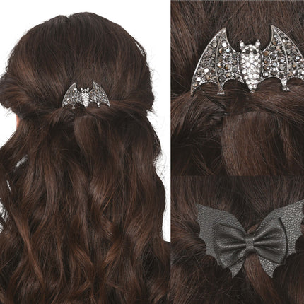 Barrette à cheveux chauve-souris 9cm 2pcs