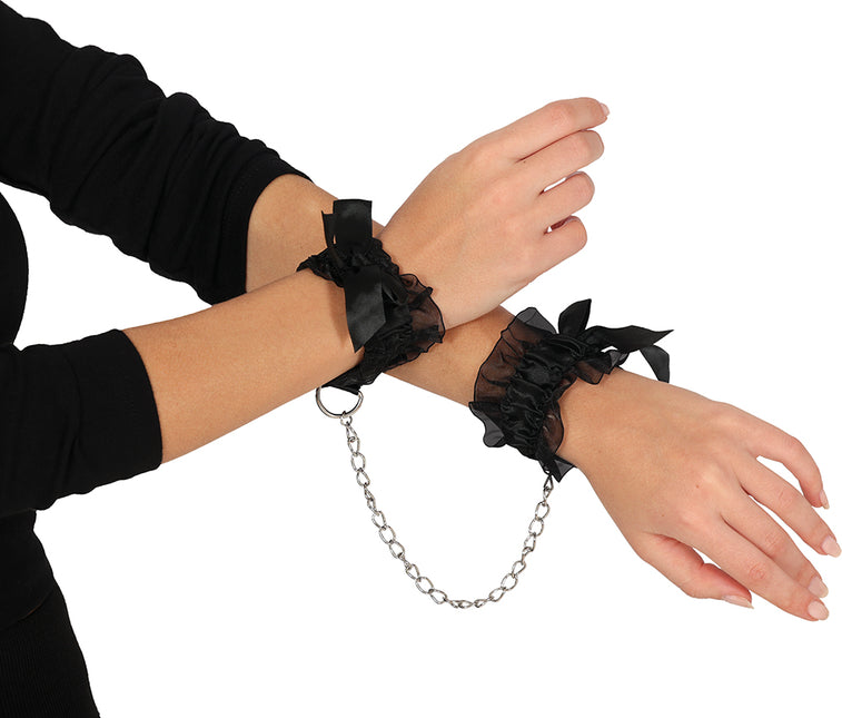 Menottes en dentelle noires