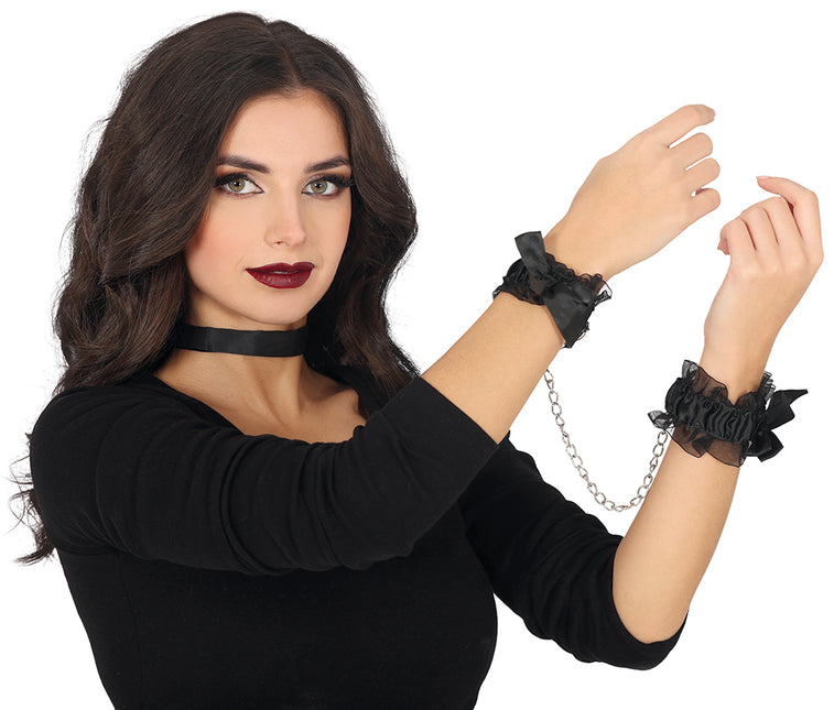 Menottes en dentelle noires