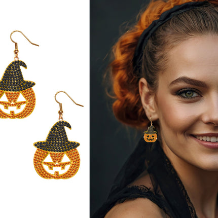 Boucles d'oreilles citrouille orange 2cm