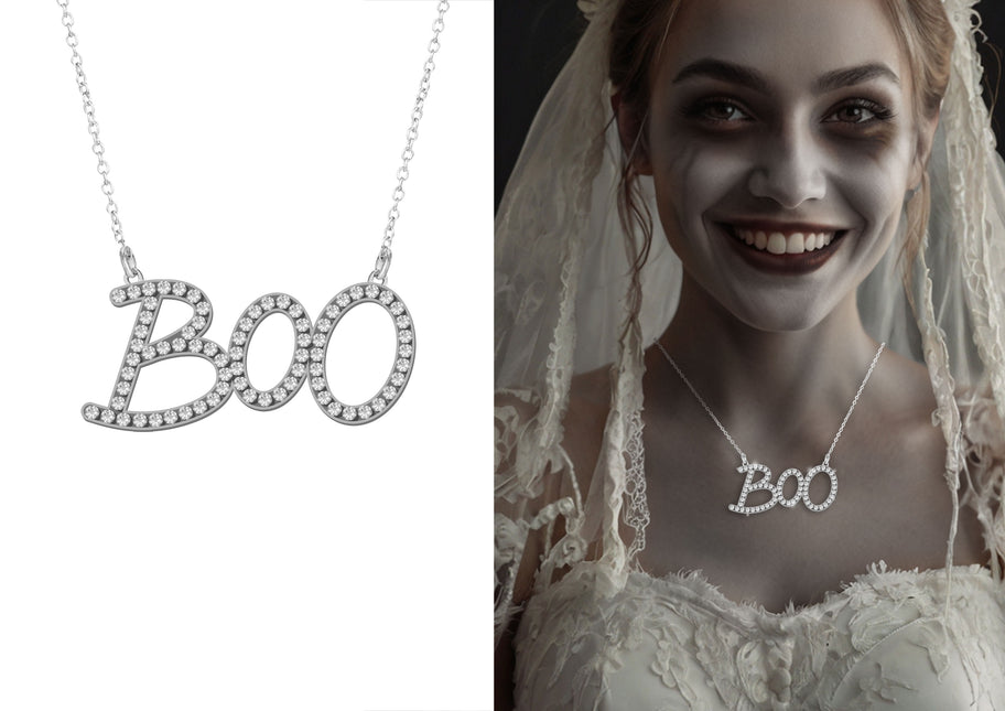 Collier d'Halloween Boo 5.5cm