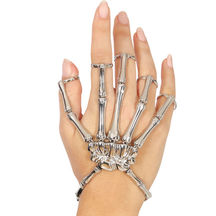Bague d'Halloween Squelette en argent