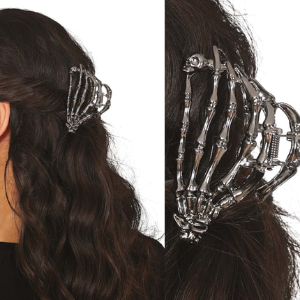 Pince à cheveux Halloween Squelette 8.5cm