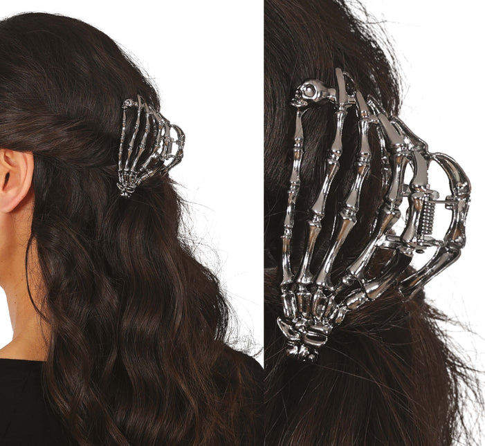 Pince à cheveux Halloween Squelette 8.5cm