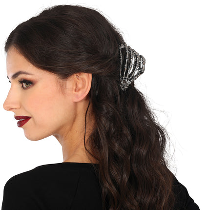 Pince à cheveux Halloween Squelette 8.5cm