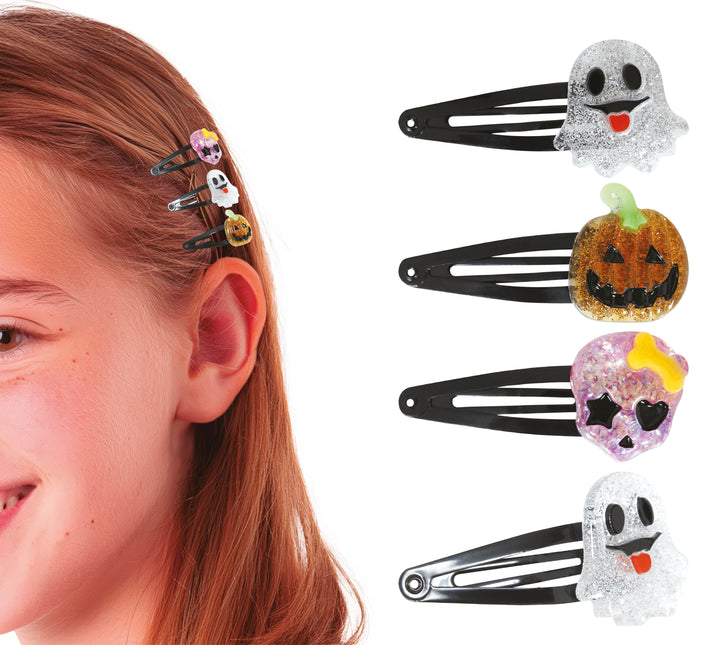 Épingles à cheveux d'Halloween en métal 3pcs