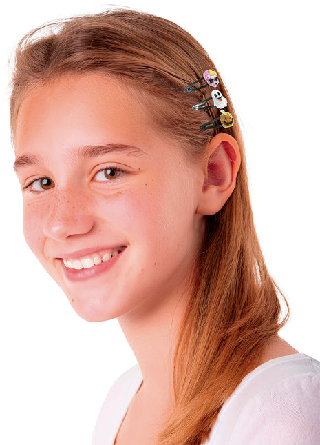 Épingles à cheveux d'Halloween en métal 3pcs