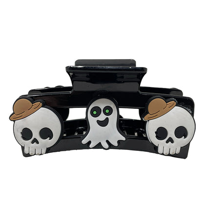 Pince à cheveux Halloween tête de mort 2pcs
