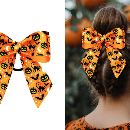 Noeud d'Halloween Bleu Orange