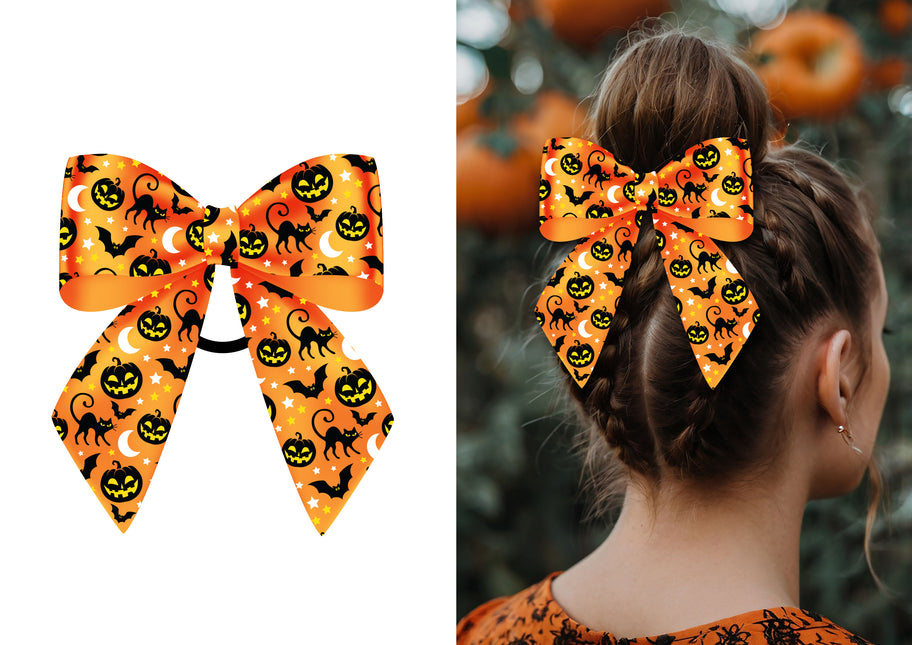 Noeud d'Halloween Bleu Orange