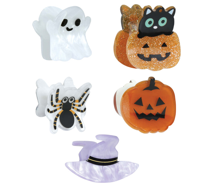 Pince à cheveux d'Halloween Citrouille et fantôme 5pcs