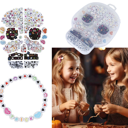 Kit de bricolage pour Halloween Fabrication de bracelets Lettres et chiffres