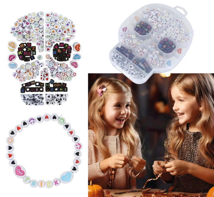 Kit de bricolage pour Halloween Fabrication de bracelets Lettres et chiffres