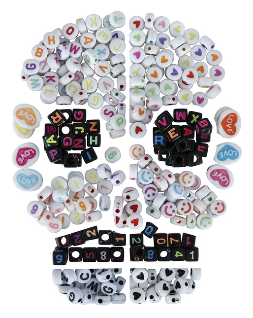 Kit de bricolage pour Halloween Fabrication de bracelets Lettres et chiffres