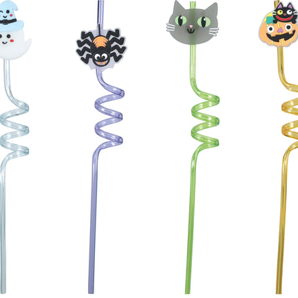 Pailles d'Halloween 27cm 4pcs