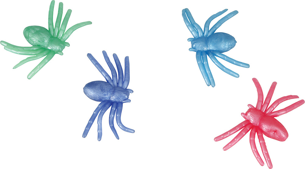 Halloween fausse araignée colorée 7cm 4pcs