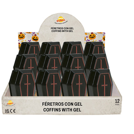 Boîte de partage Halloween Boîte de mort avec gel 7cm 12pcs