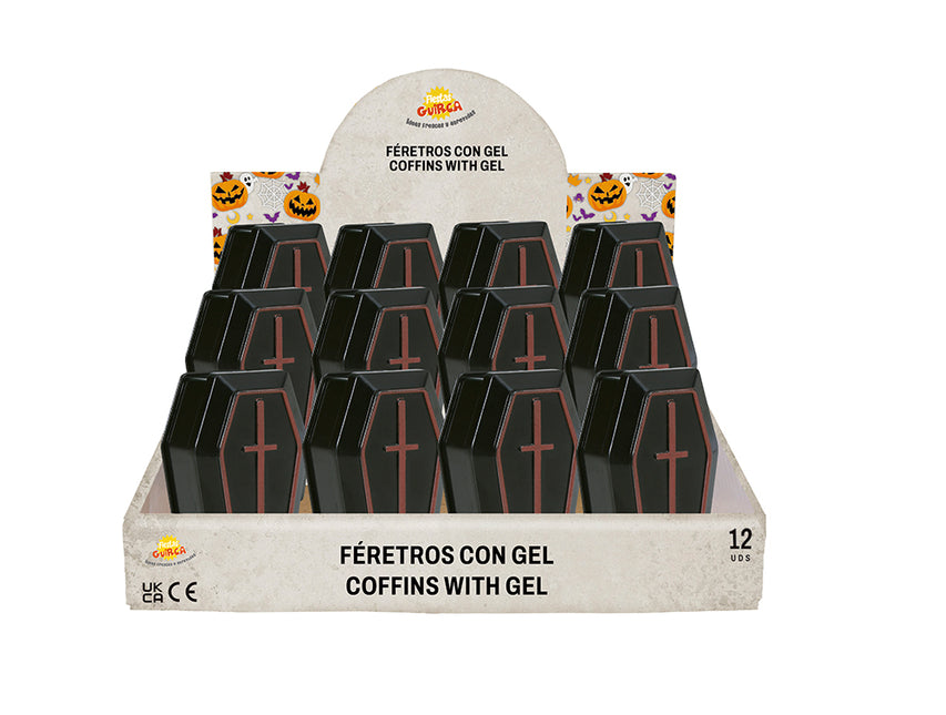 Boîte de partage Halloween Boîte de mort avec gel 7cm 12pcs