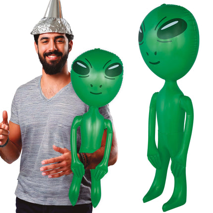 Alien gonflable vert 90cm