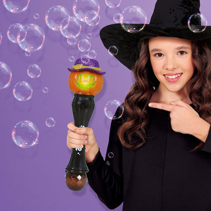 Baguette magique d'Halloween Citrouille avec son et lumière 32cm